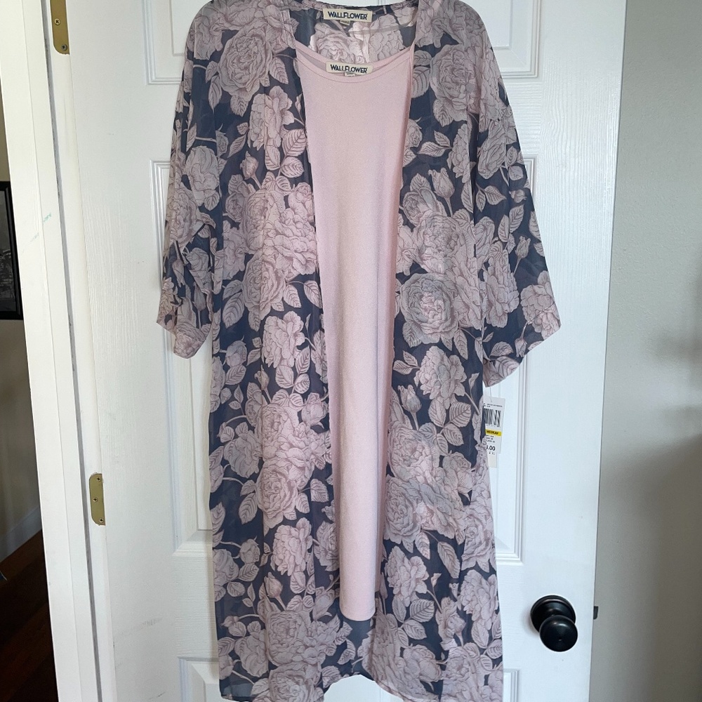 Wallflower light pink dress with matching kimono